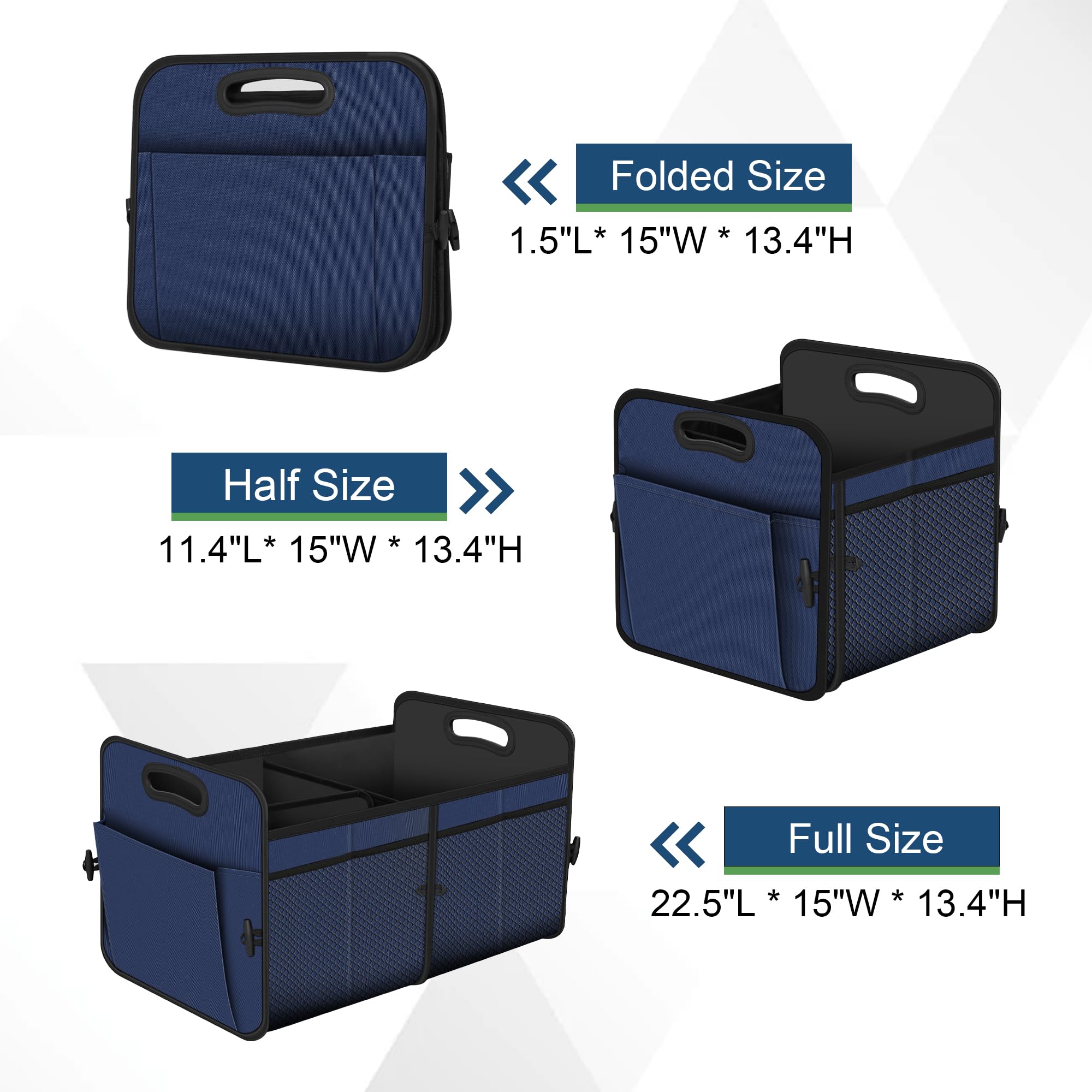 Foto 4 pulgar | Organizador De Maletero De Coche Femuar, 72 L, Impermeable, 11 Bolsillos, Azul - Venta Internacional.