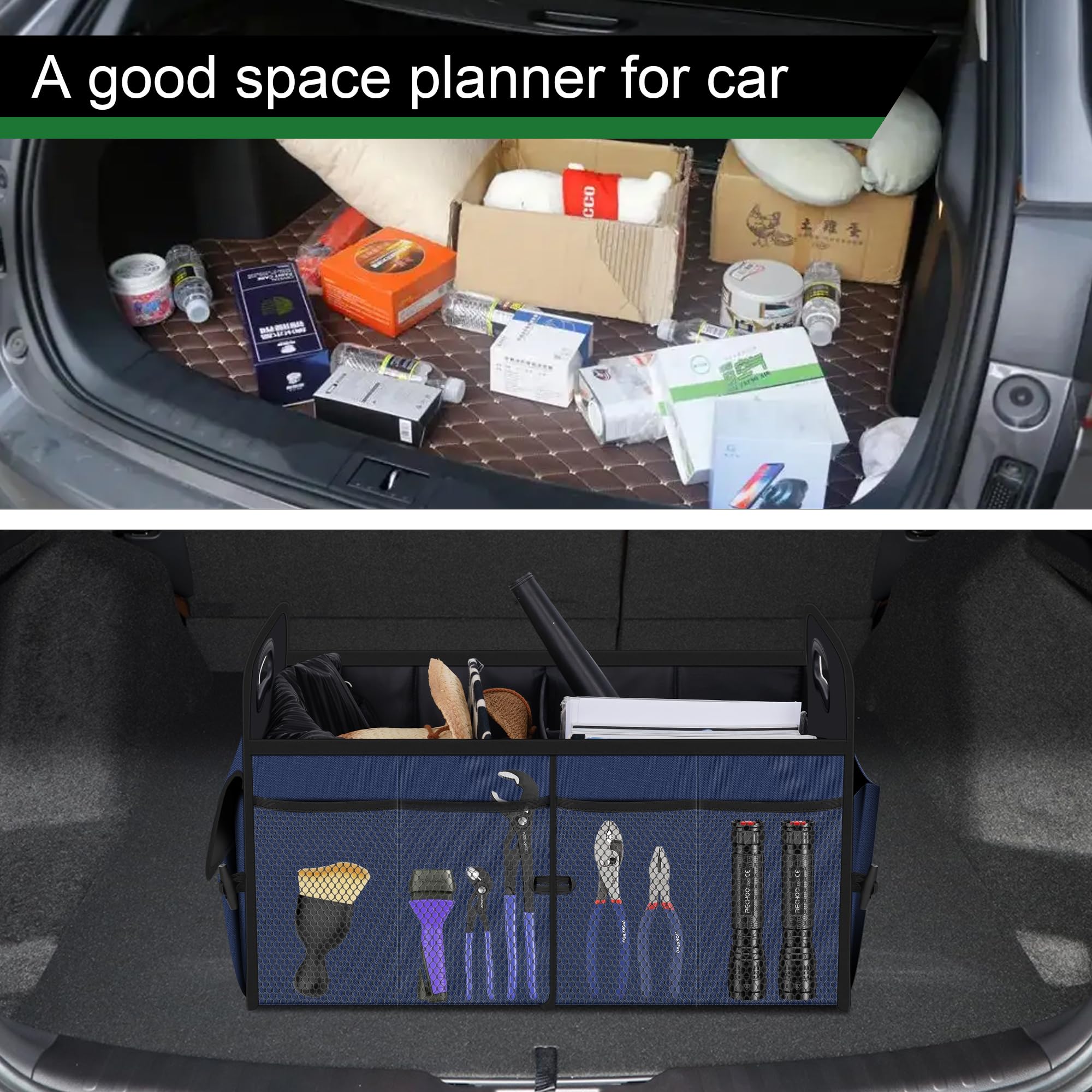 Foto 7 pulgar | Organizador De Maletero De Coche Femuar, 72 L, Impermeable, 11 Bolsillos, Azul - Venta Internacional.