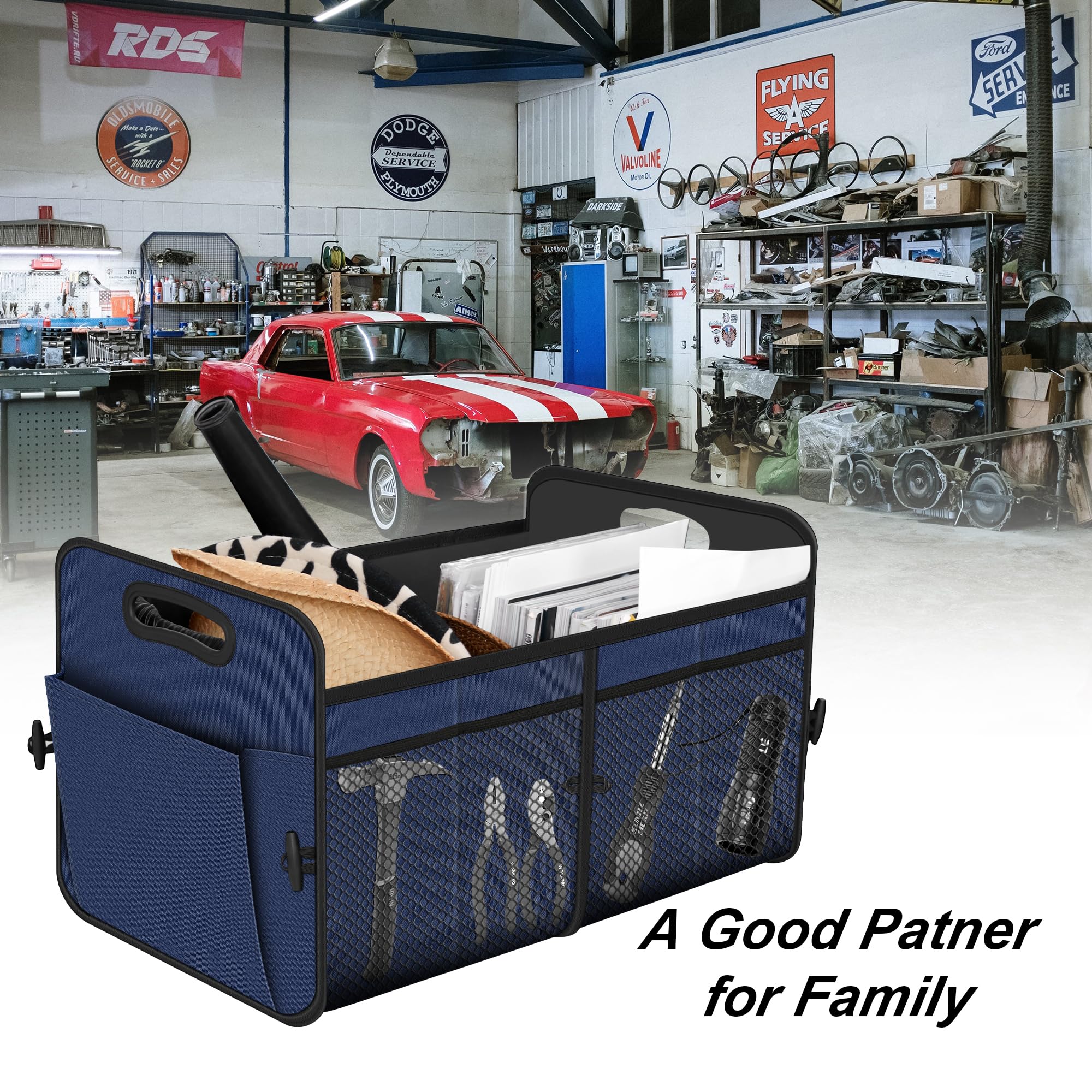 Foto 8 pulgar | Organizador De Maletero De Coche Femuar, 72 L, Impermeable, 11 Bolsillos, Azul - Venta Internacional.