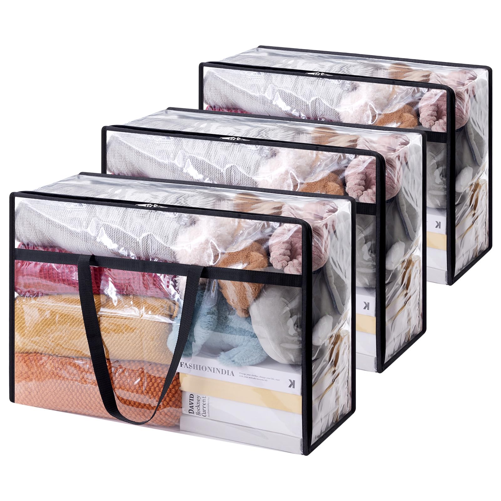 Foto 2 pulgar | Bolsas De Almacenamiento De Ropa Lifewit, 60 L, Plástico Transparente, Paquete De 3 - Venta Internacional.