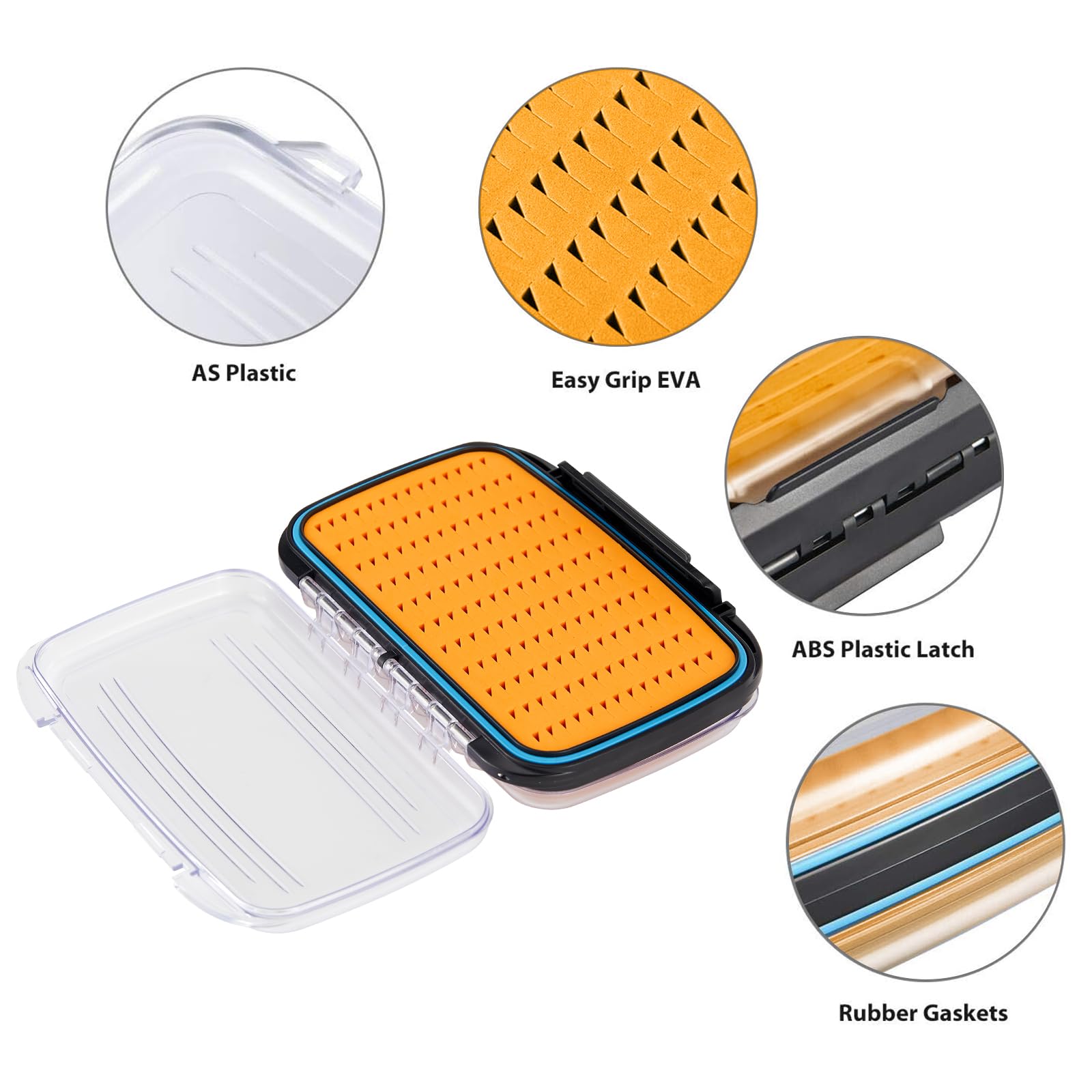 Foto 8 pulgar | Cajas De Pesca Con Mosca Gonex Impermeables Y Ligeras, Color Naranja - Venta Internacional.