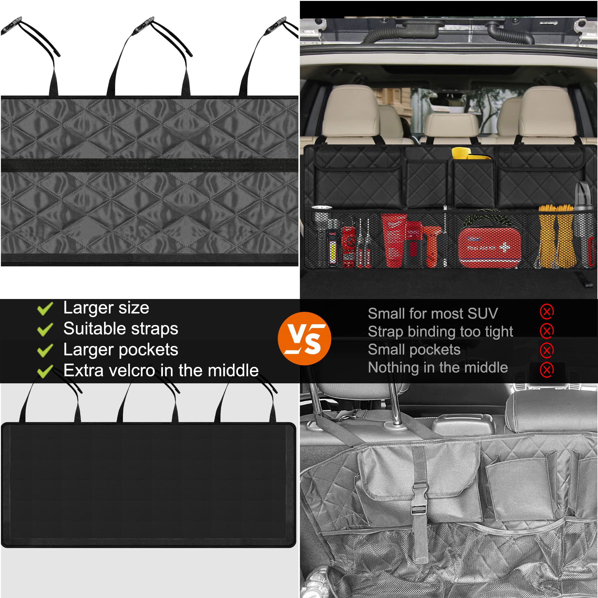 Foto 2 | Organizador De Maletero De Coche Femular De Gran Capacidad Negro Impermeable - Venta Internacional.
