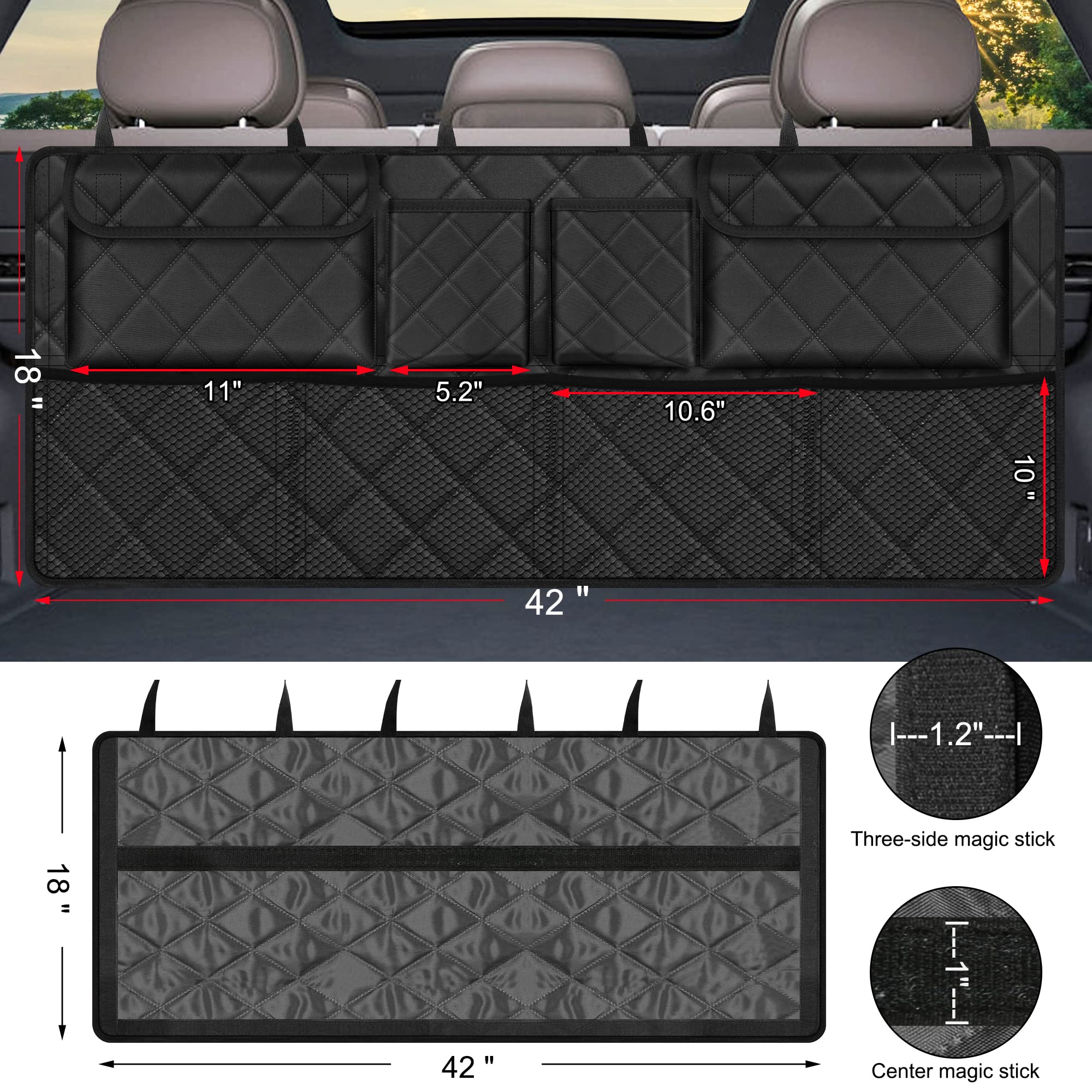 Foto 4 pulgar | Organizador De Maletero De Coche Femular De Gran Capacidad Negro Impermeable - Venta Internacional.