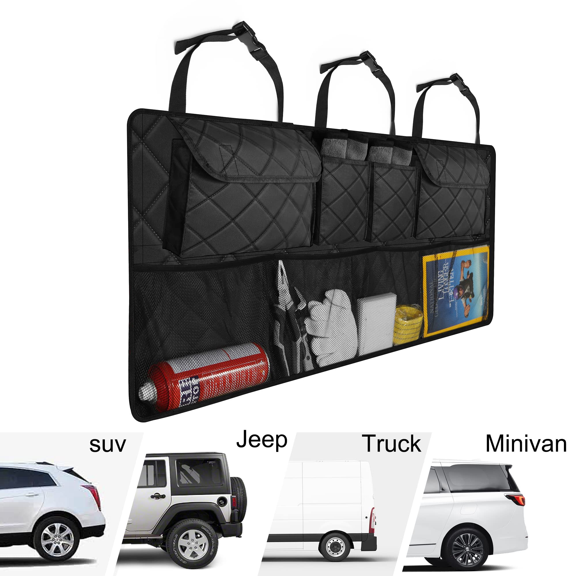 Foto 7 pulgar | Organizador De Maletero De Coche Femular De Gran Capacidad Negro Impermeable - Venta Internacional.