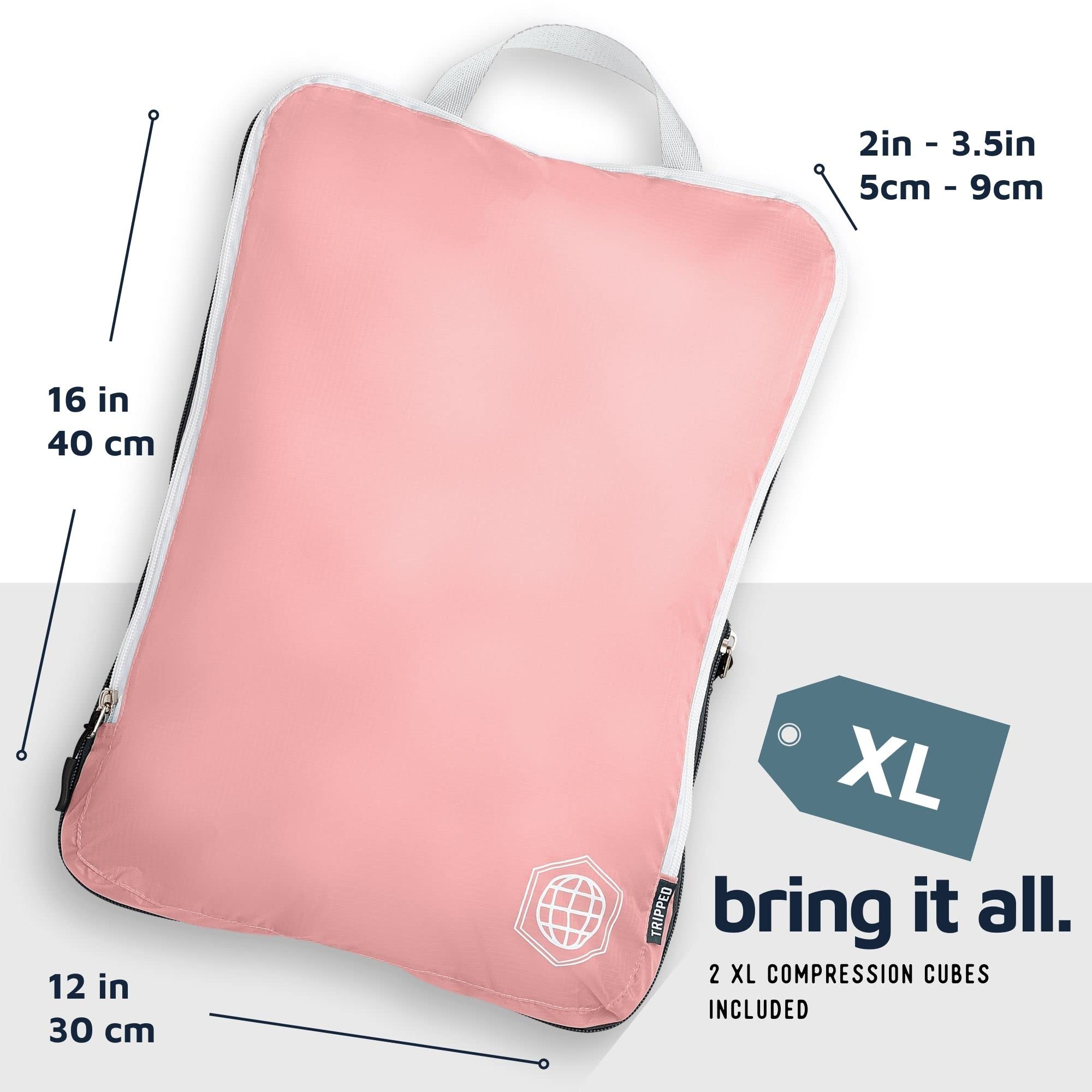 Foto 5 | Set De 7 Piezas De Equipo De Viaje Tripped De Packing Cubes, Color Rosa Polvoriento - Venta Internacional.