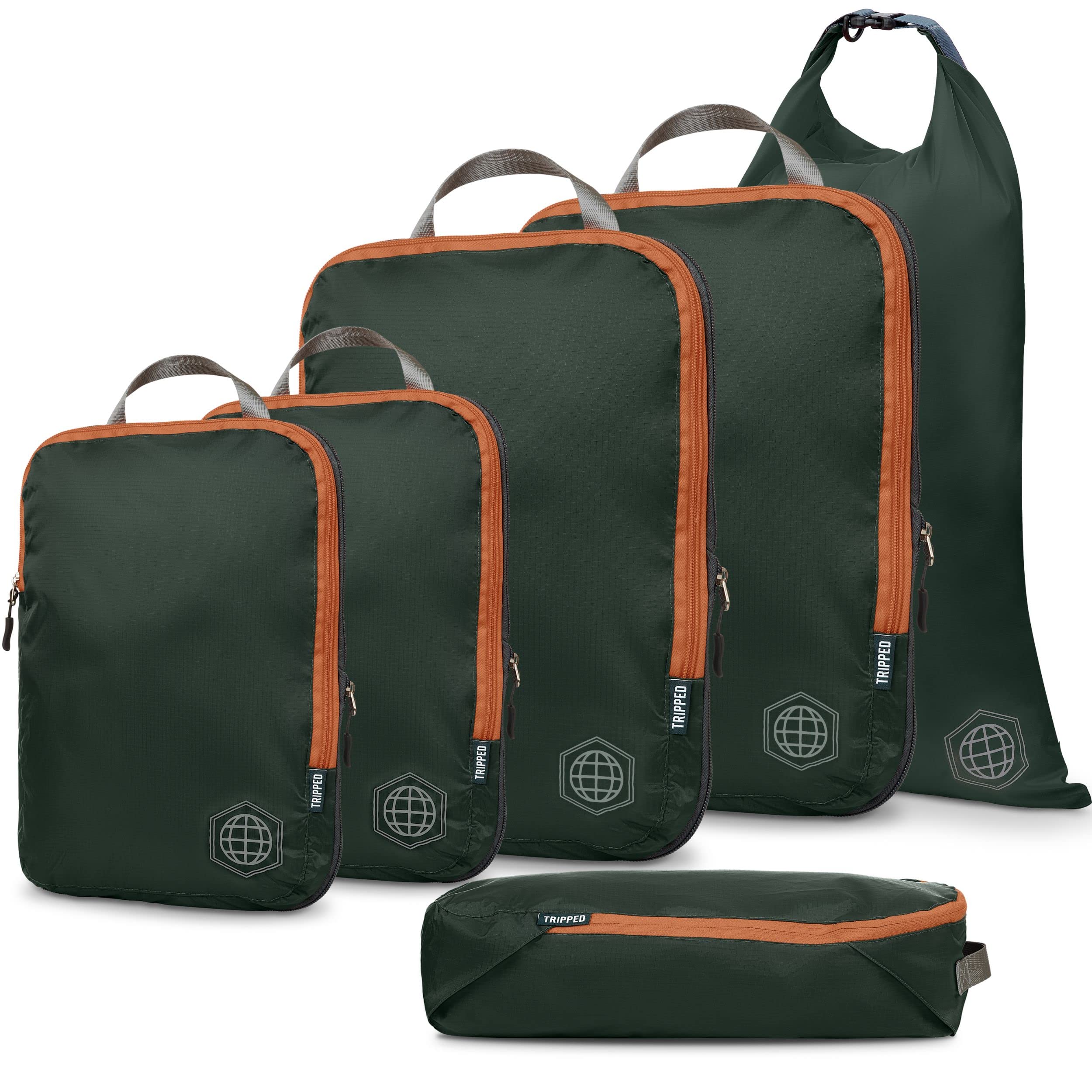 Juego De 6 Piezas Con Cubos De Embalaje De Compresión Tripped Travel Gear - Venta Internacional. $1,161