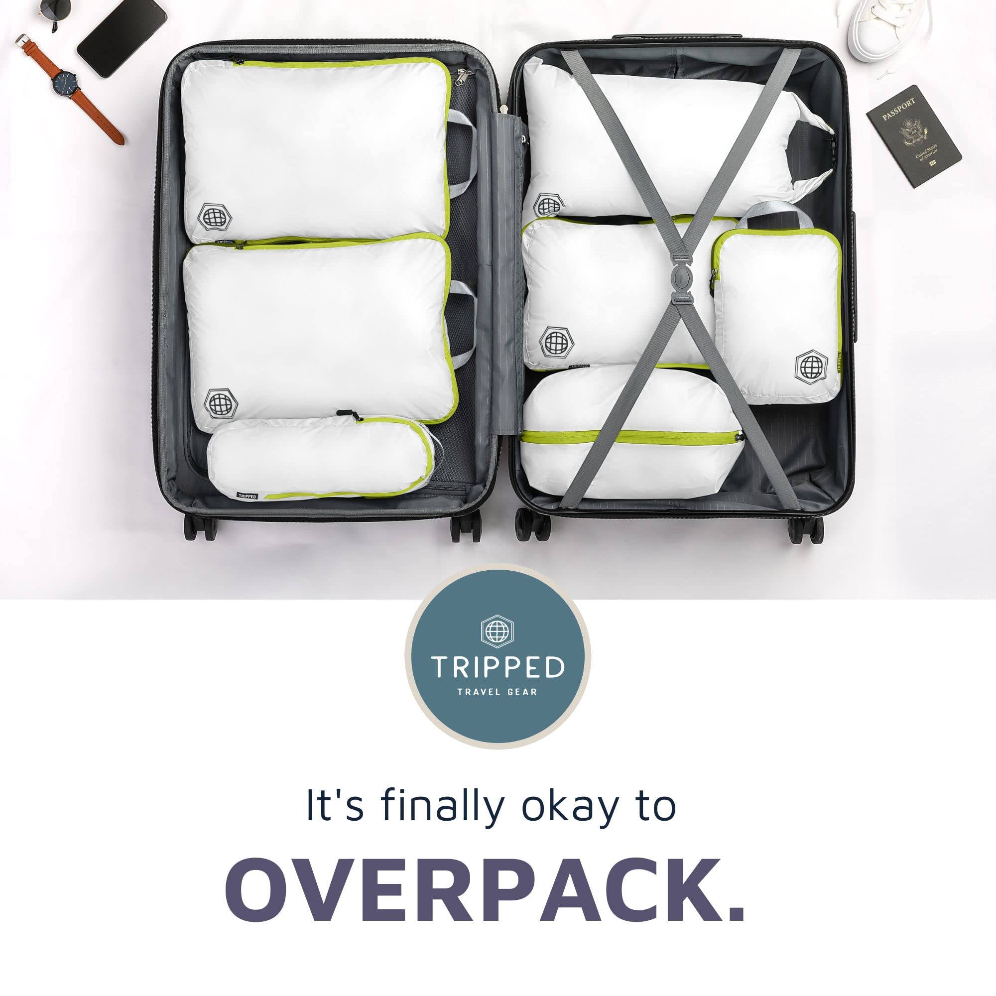 Foto 7 pulgar | Juego De 7 Piezas Packing Cubes Tripped Travel Gear Para Viajes - Venta Internacional.