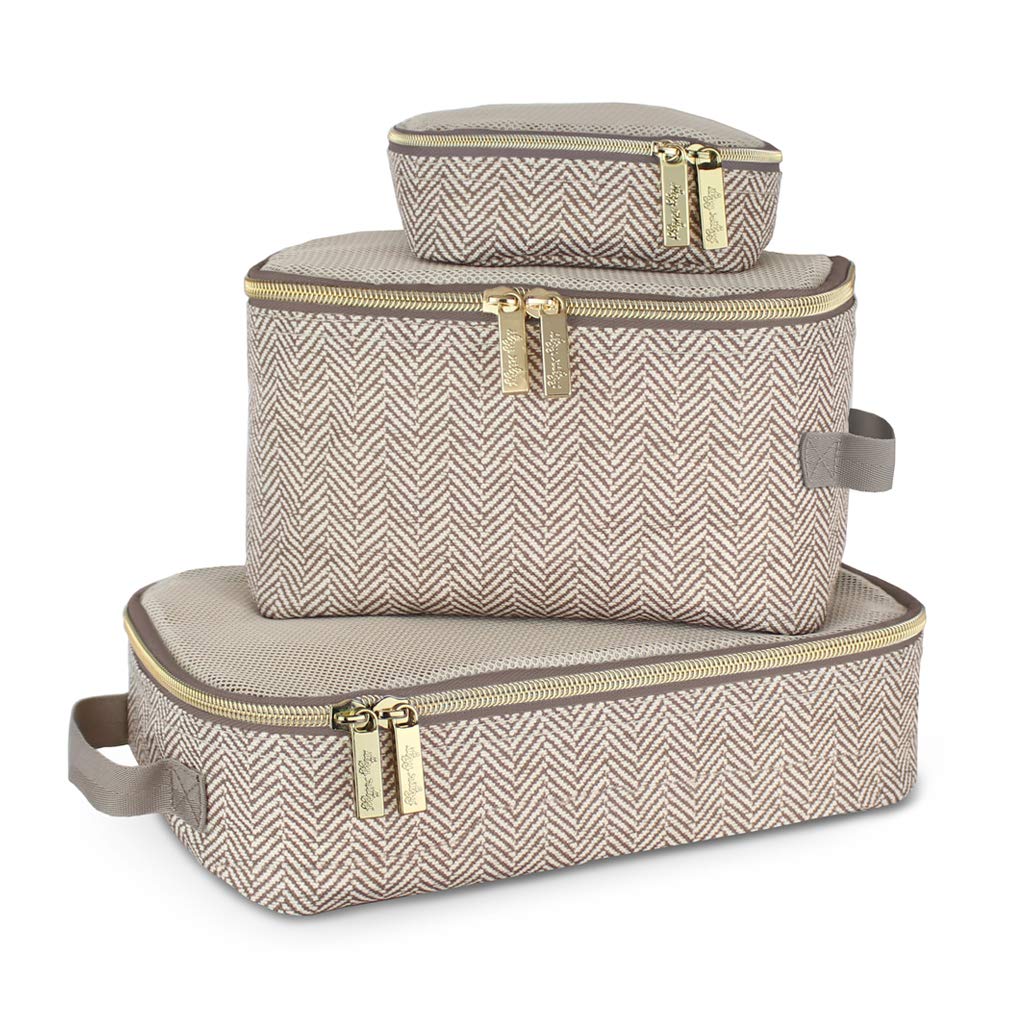 Foto 1 | Pack De 3 Unidades Itzy Ritzy De Packing Cubes Con Tapa De Malla Y Asa, Color Topo - Venta Internacional.