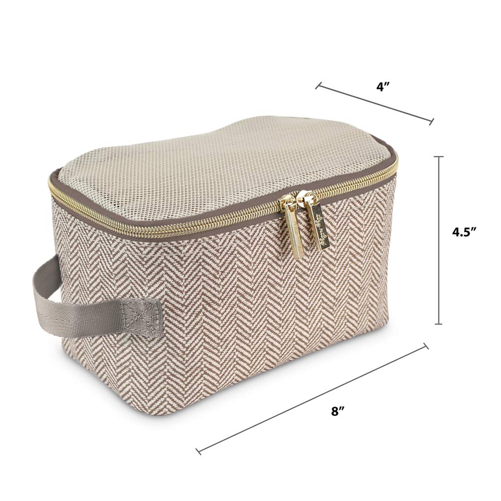 Foto 4 pulgar | Pack De 3 Unidades Itzy Ritzy De Packing Cubes Con Tapa De Malla Y Asa, Color Topo - Venta Internacional.