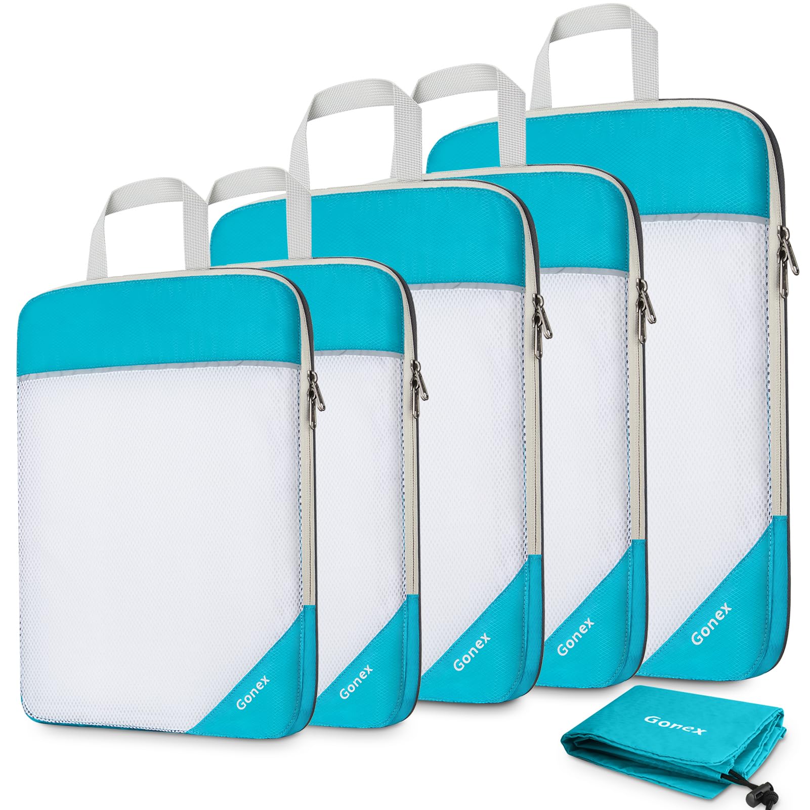 Foto 2 pulgar | Cubos De Compresión Gonex 1l+2m+2s Con Bolsa De Lavandería Azul - Venta Internacional.
