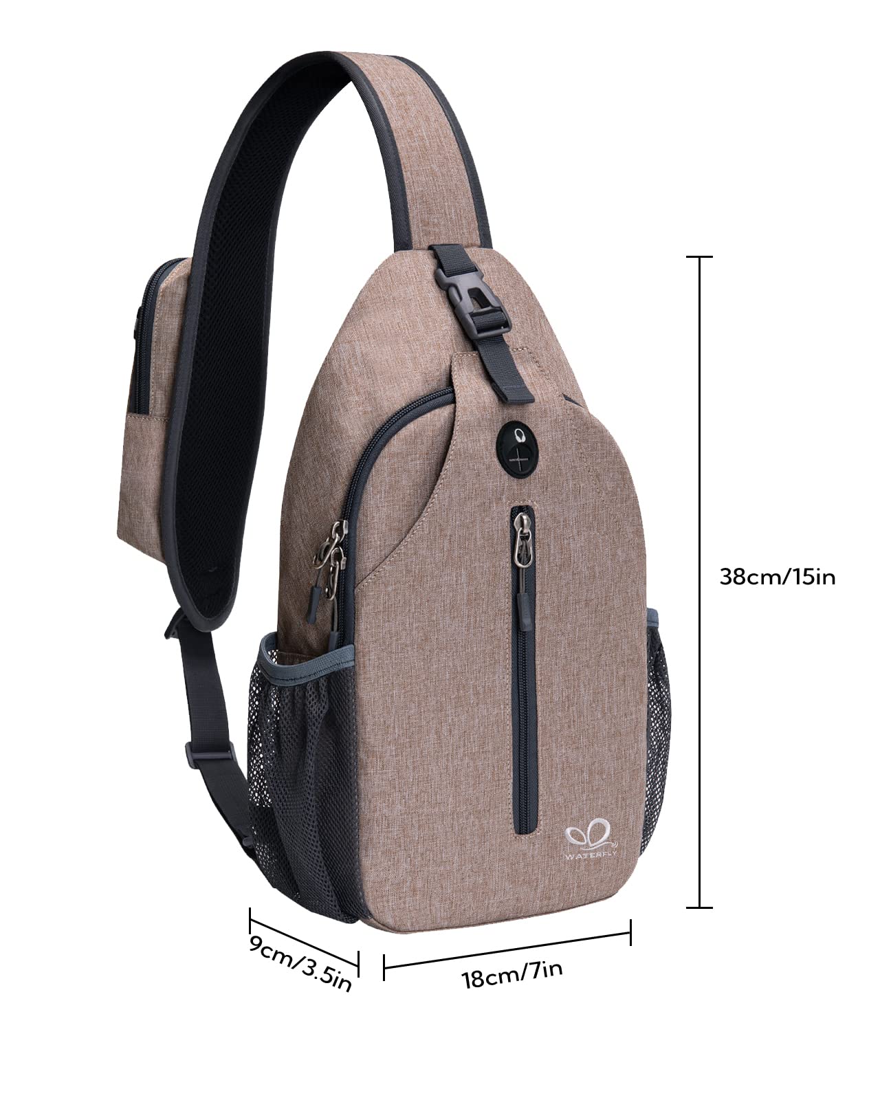 Foto 3 pulgar | Mochila Bandolera Waterfly, Bolsa De Viaje Y Senderismo, Lino - Venta Internacional.