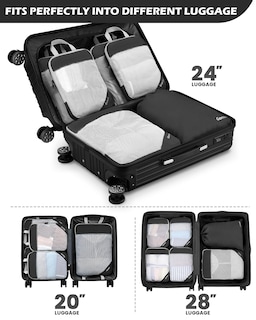 Foto 7 | Cubos De Compresión Gonex 1l+2m+2s Con Bolsa De Lavandería Negra - Venta Internacional.