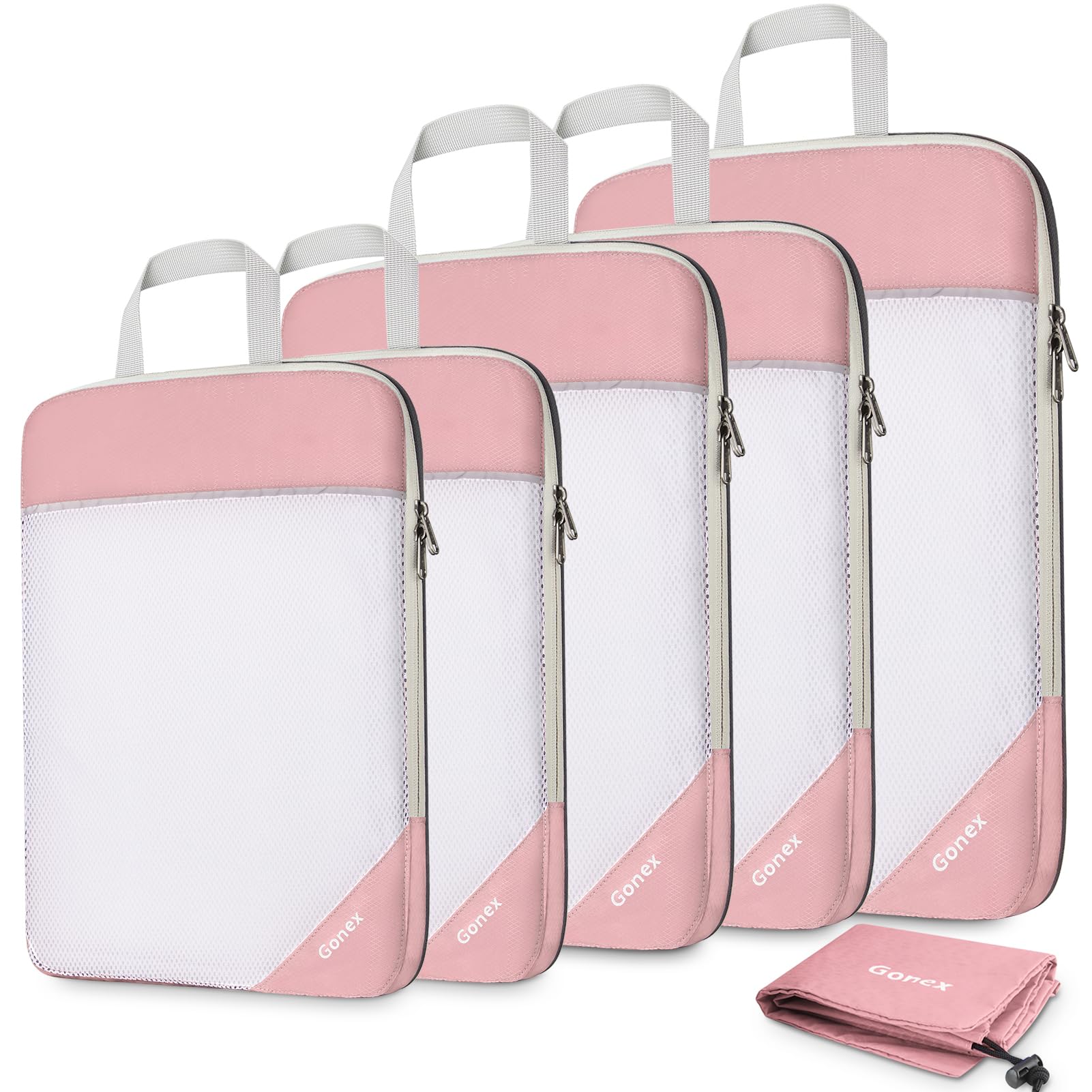 Foto 1 | Cubos De Compresión Gonex 1l+2m+2s Con Bolsa De Lavandería Rosa - Venta Internacional.