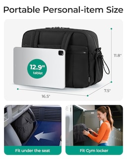 Foto 2 | Bolsa De Viaje Bagsmart Para Viajes O Gimnasio Para Mujer, Color Negro - Venta Internacional.
