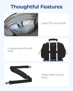 Foto 7 | Bolsa De Viaje Bagsmart Para Viajes O Gimnasio Para Mujer, Color Negro - Venta Internacional.