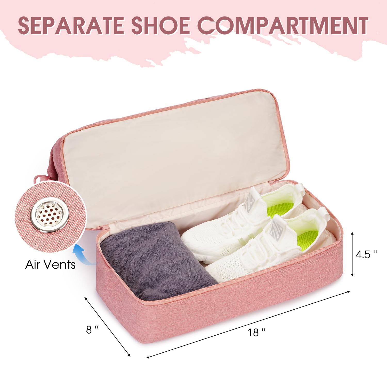 Foto 5 pulgar | Bolsa De Viaje Wandf Para Spirit Airlines Con Puerto Usb, Color Rosa - Venta Internacional.