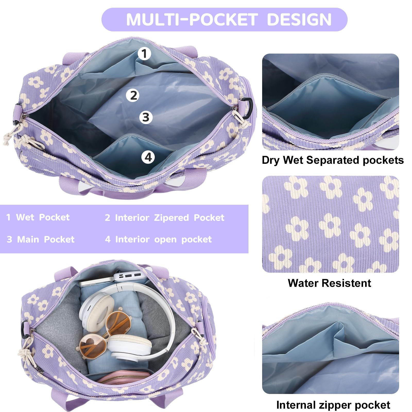 Foto 8 pulgar | Bolsa De Lona Bluboon Para Niñas Y Niños, Bonita Para Gimnasio, Con Compartimento Para Zapatos - Venta Internacional.