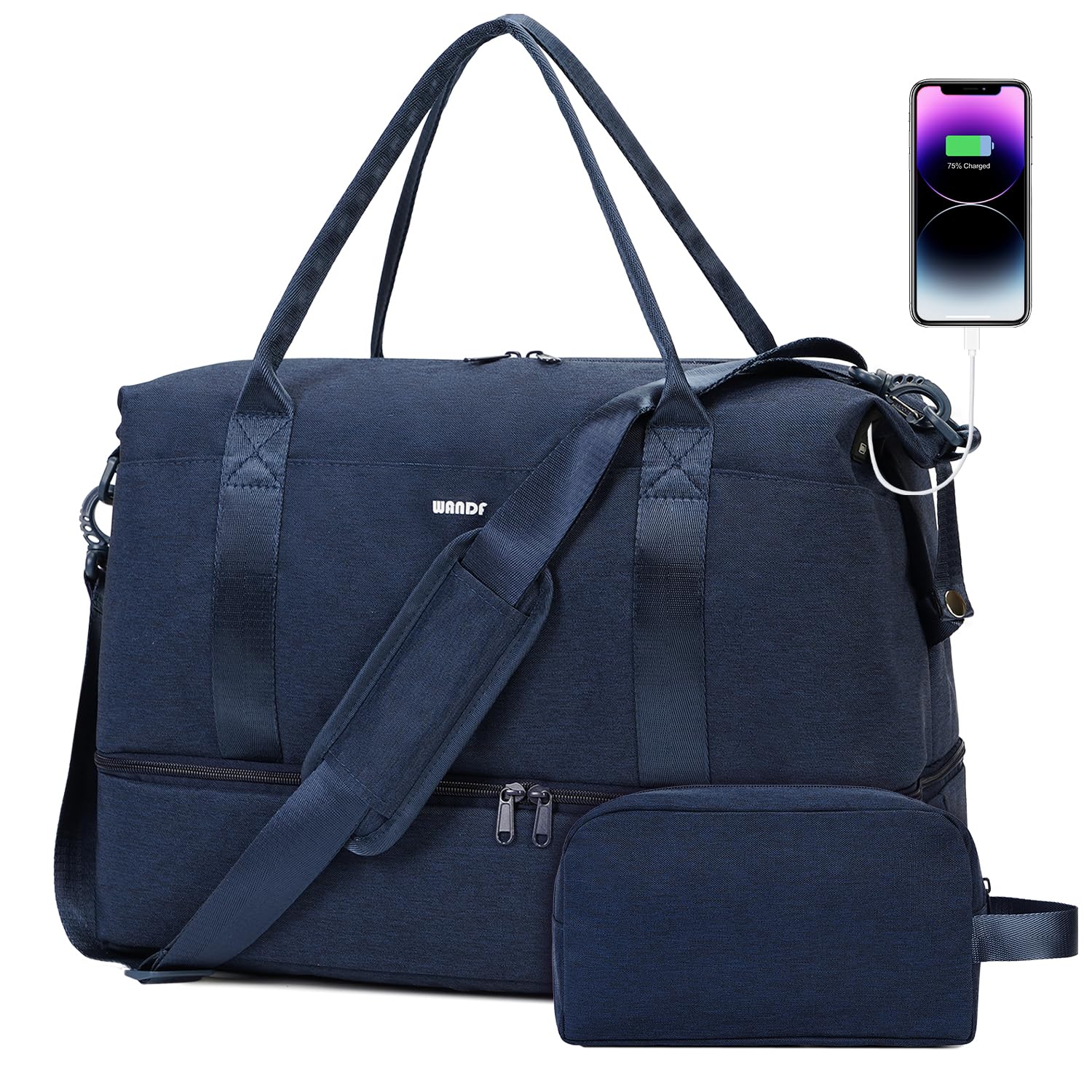 Foto 2 pulgar | Bolsa De Viaje Wandf Para Spirit Airlines Con Puerto Usb Azul - Venta Internacional.