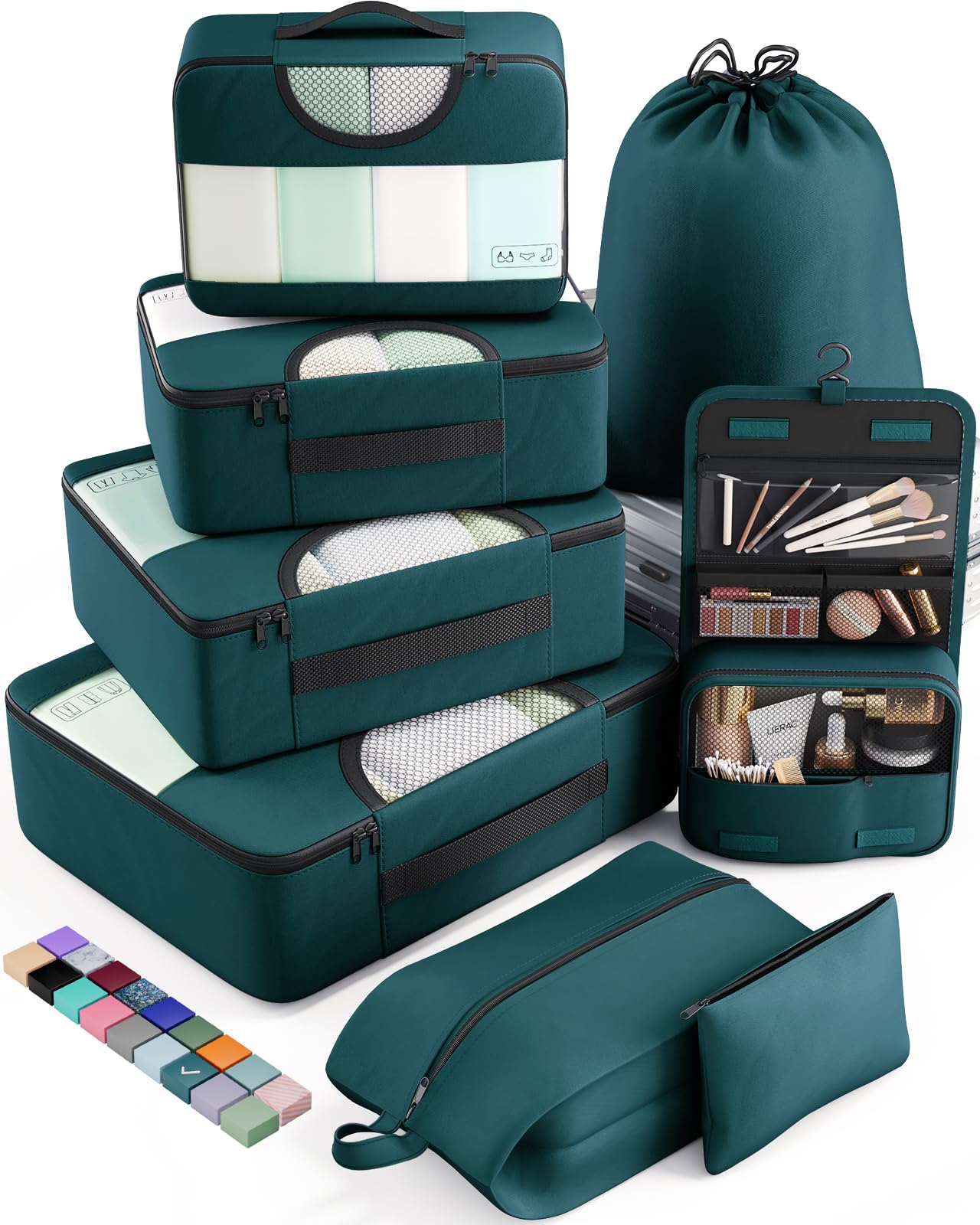 Foto 2 pulgar | Juego De 8 Unidades Packing Cubes Veken Para Maletas Y Organizadores De Bolsas De Viaje - Venta Internacional.