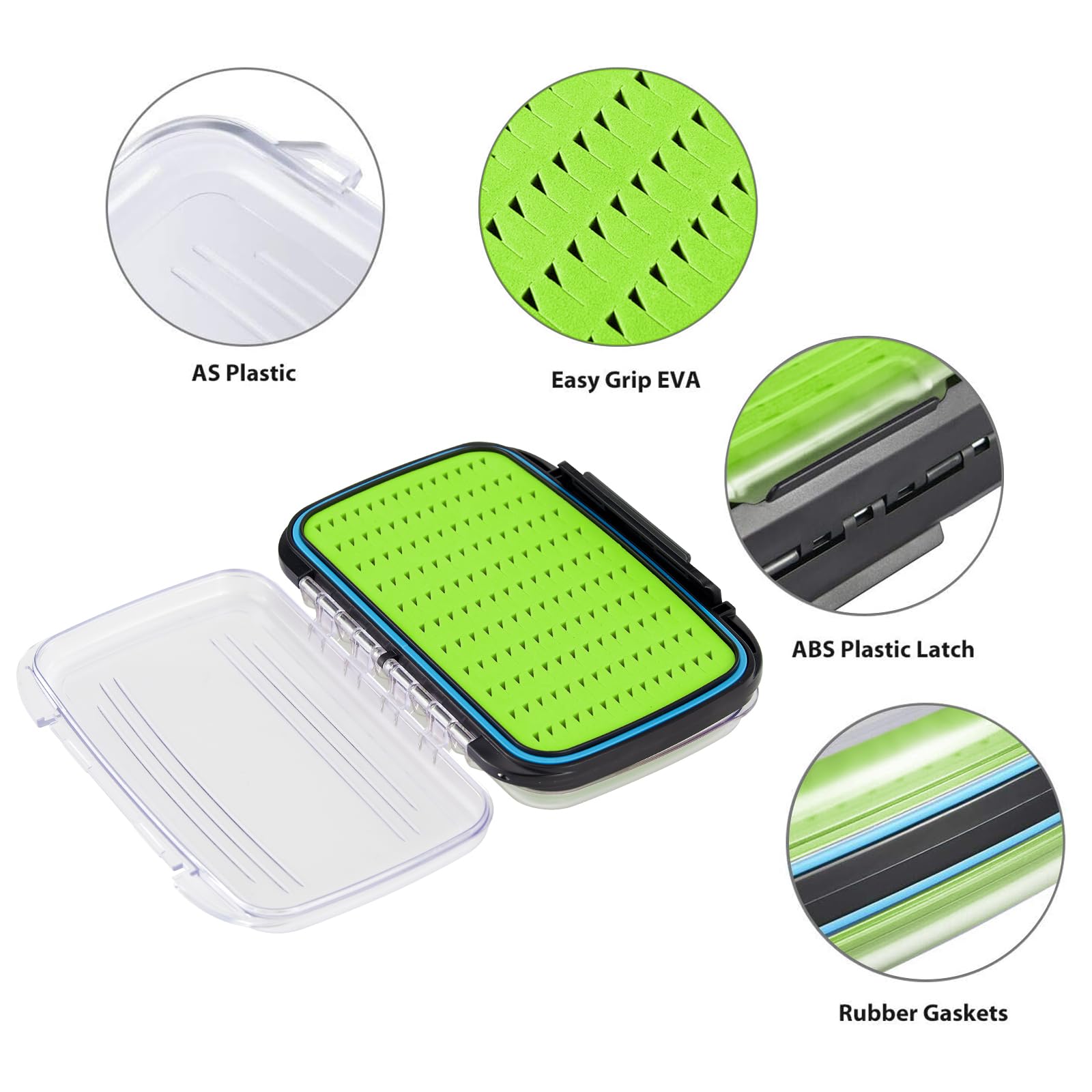 Foto 8 pulgar | Cajas De Pesca Con Mosca Gonex, Impermeables Y Ligeras, Verdes - Venta Internacional.