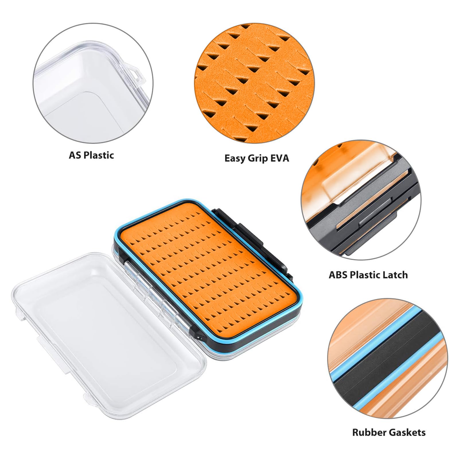Foto 5 | Caja De Pesca Con Mosca Gonex, Impermeable Y Ligera, Naranja - Venta Internacional.