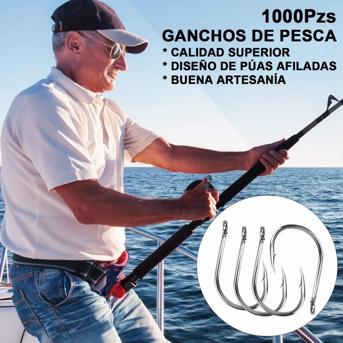 Foto 4 pulgar | Kit  de Anzuelos de Pesca 3-12# con Caja Eo Safe Imports Esi-3242 1000 Piezas