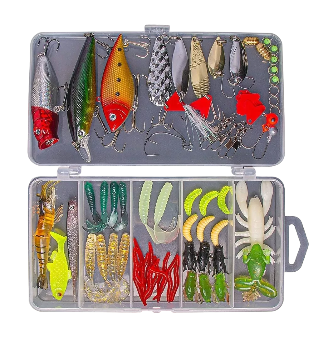 Kit Señuelos de Pesca con Caja Lab.G 78 Piezas