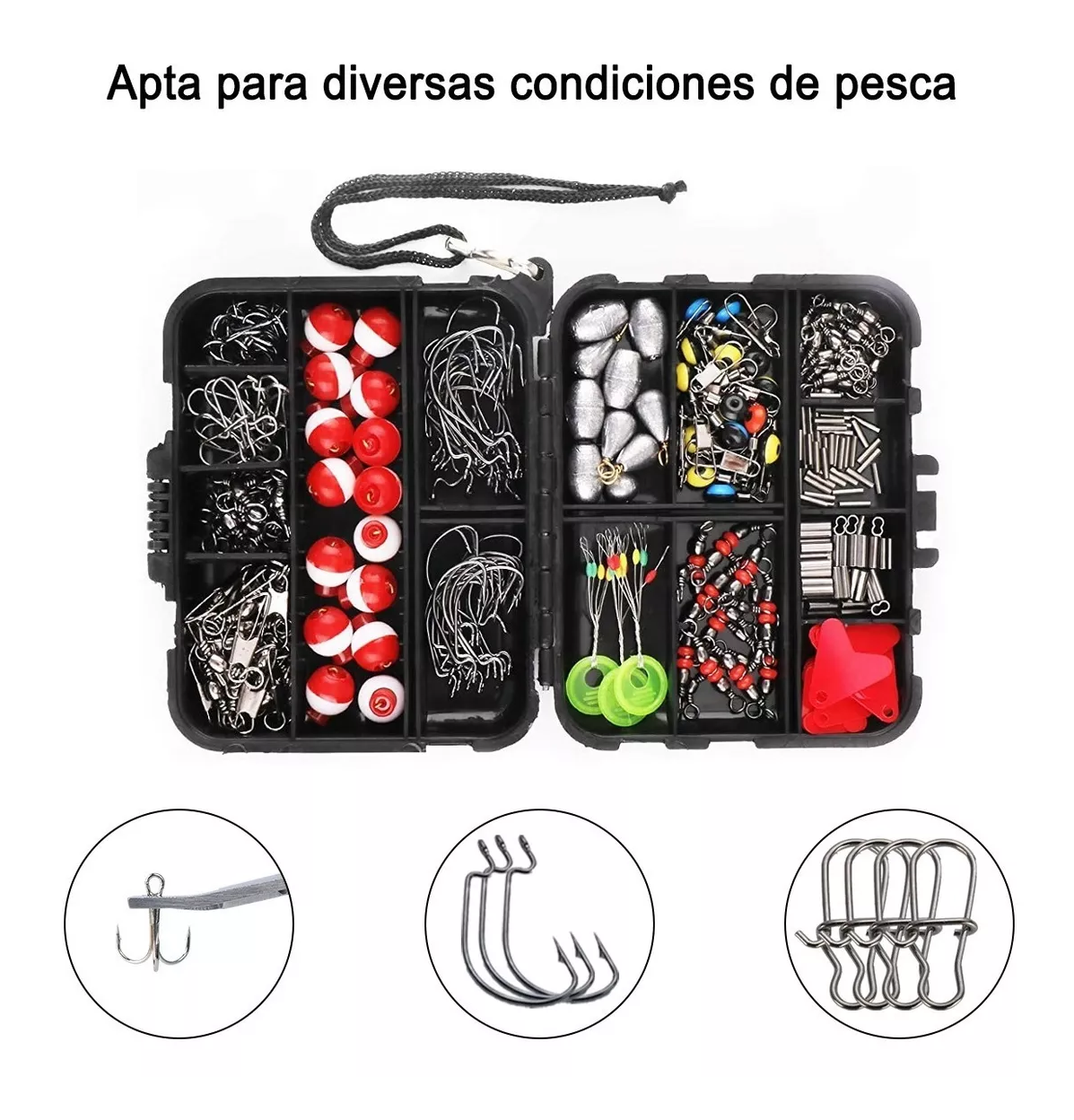 Foto 4 pulgar | Kit de Accesorios para Pesca Belug con Caja Negro 264 Piezas