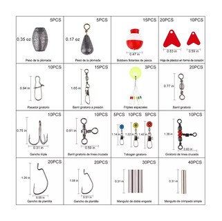 Foto 5 | Kit de Accesorios para Pesca Belug con Caja Negro 264 Piezas