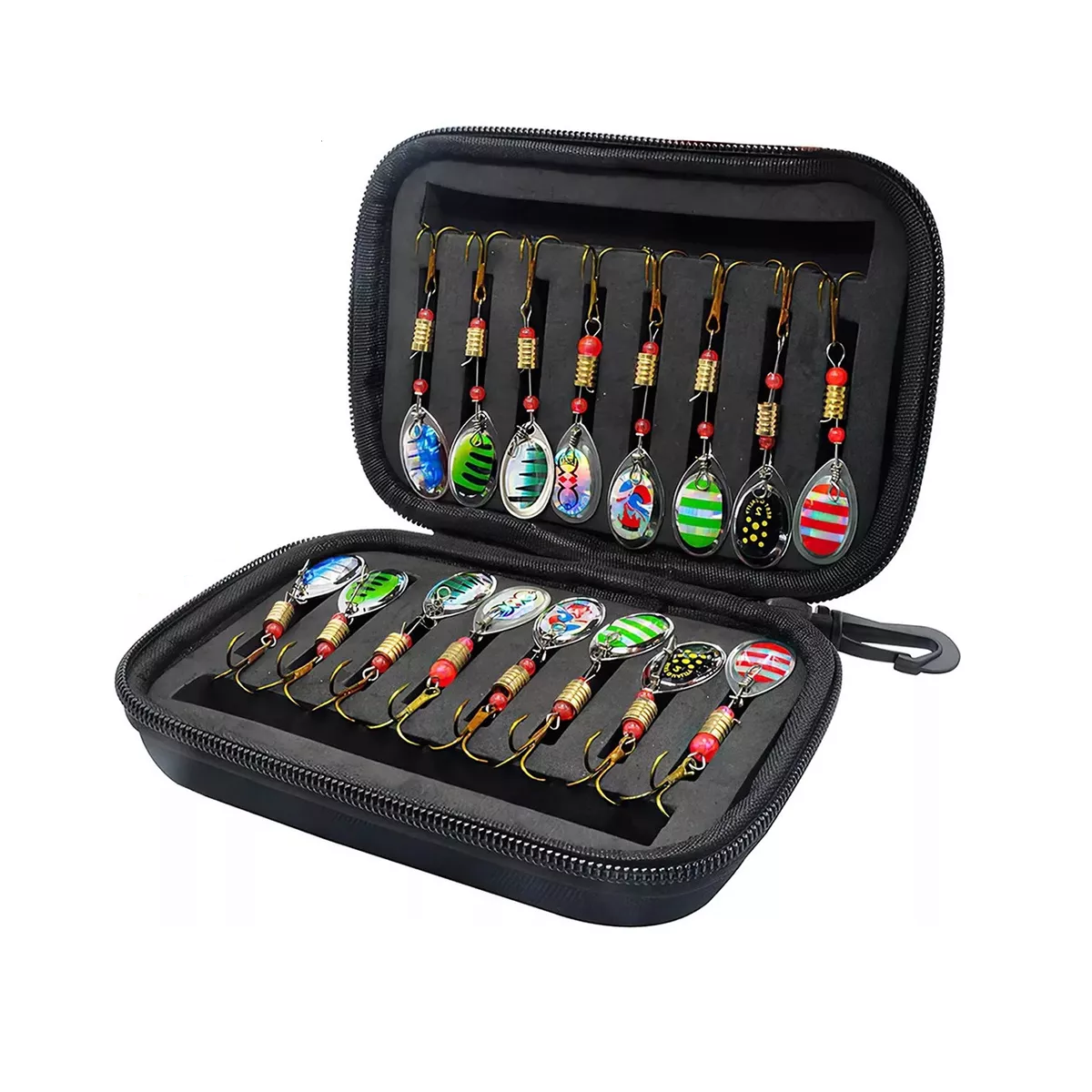 Cebo De Cuchara De Pesca Juego De Cebo De Metal 16 Piezas Eo Safe Imports Esi-11613 Multicolor