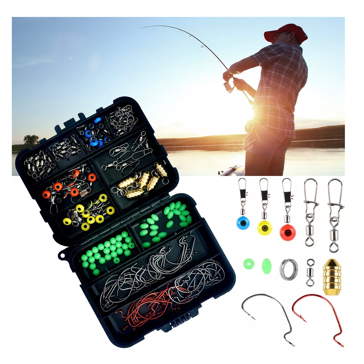 Foto 4 pulgar | Kit De Accesorios Para Pesca 172 Piezas Con Caja