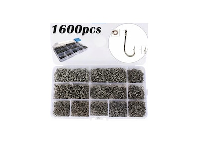 Foto 2 | Kit De Anzuelos Pesca 3-20# Con Caja Afilados 1600 Piezas Eo Safe Imports Esi-11636-1 Plata