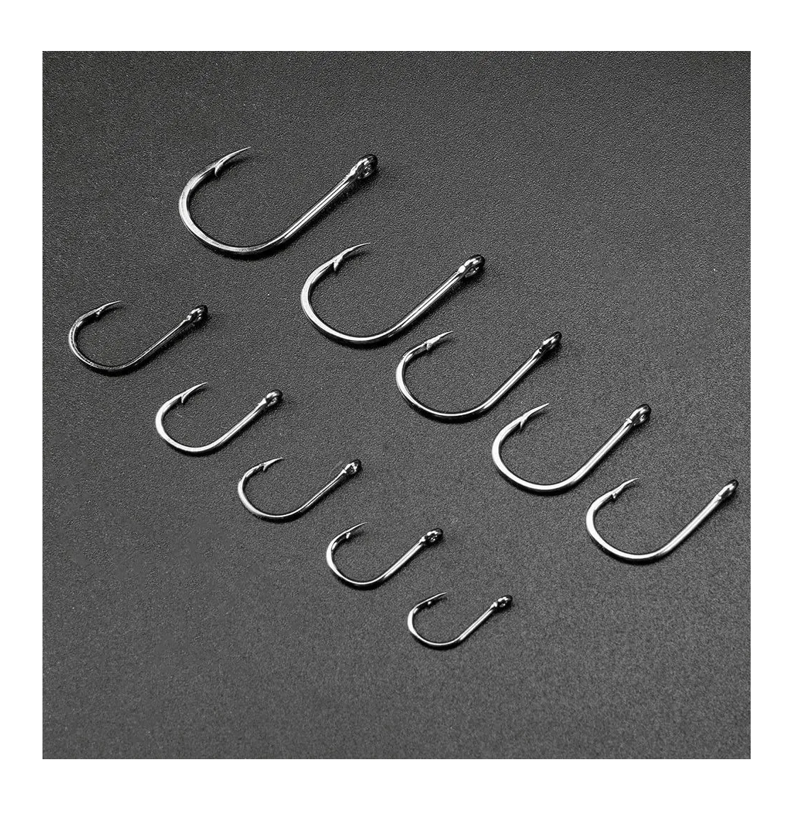 Foto 4 pulgar | Language Kit 1000 Piezas De Anzuelos Pesca 3-12# Con Caja Eo Safe Imports Esi-3243-1 Plata
