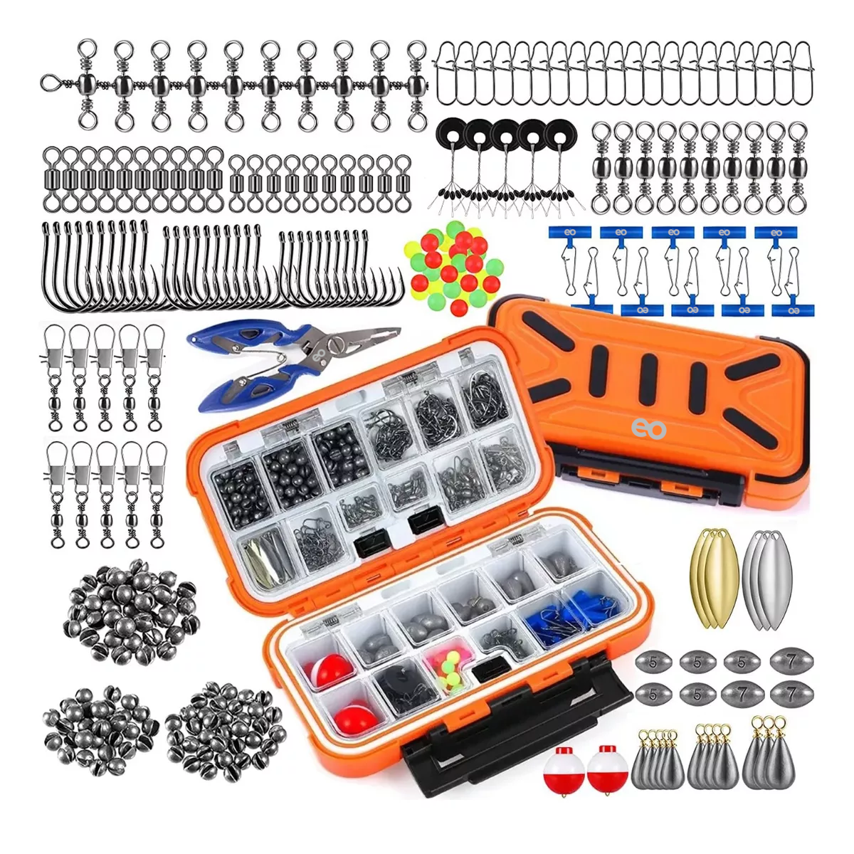 Foto 3 pulgar | Kit De Accesorios De Anzuelos Pesca Señuelo Caja 255 Pza Seo Safe Importsesi-8910 Multicolor