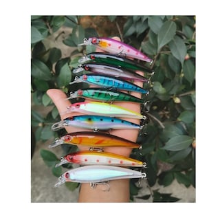 Foto 2 | 10 Curricán Belug Minnow Láser 11 Cm 14 G De Pesca Multicolor