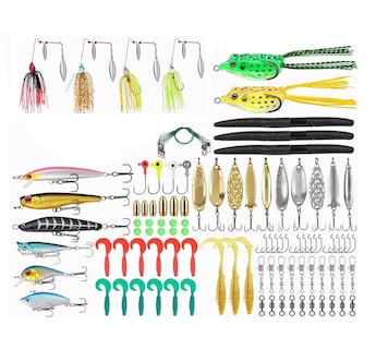 Foto 1 | Señuelos Pesca Profesional, Kit De Curricanes Pesca 102 Pcs Eo Safe Imports Esi-3749-1 Multicolor