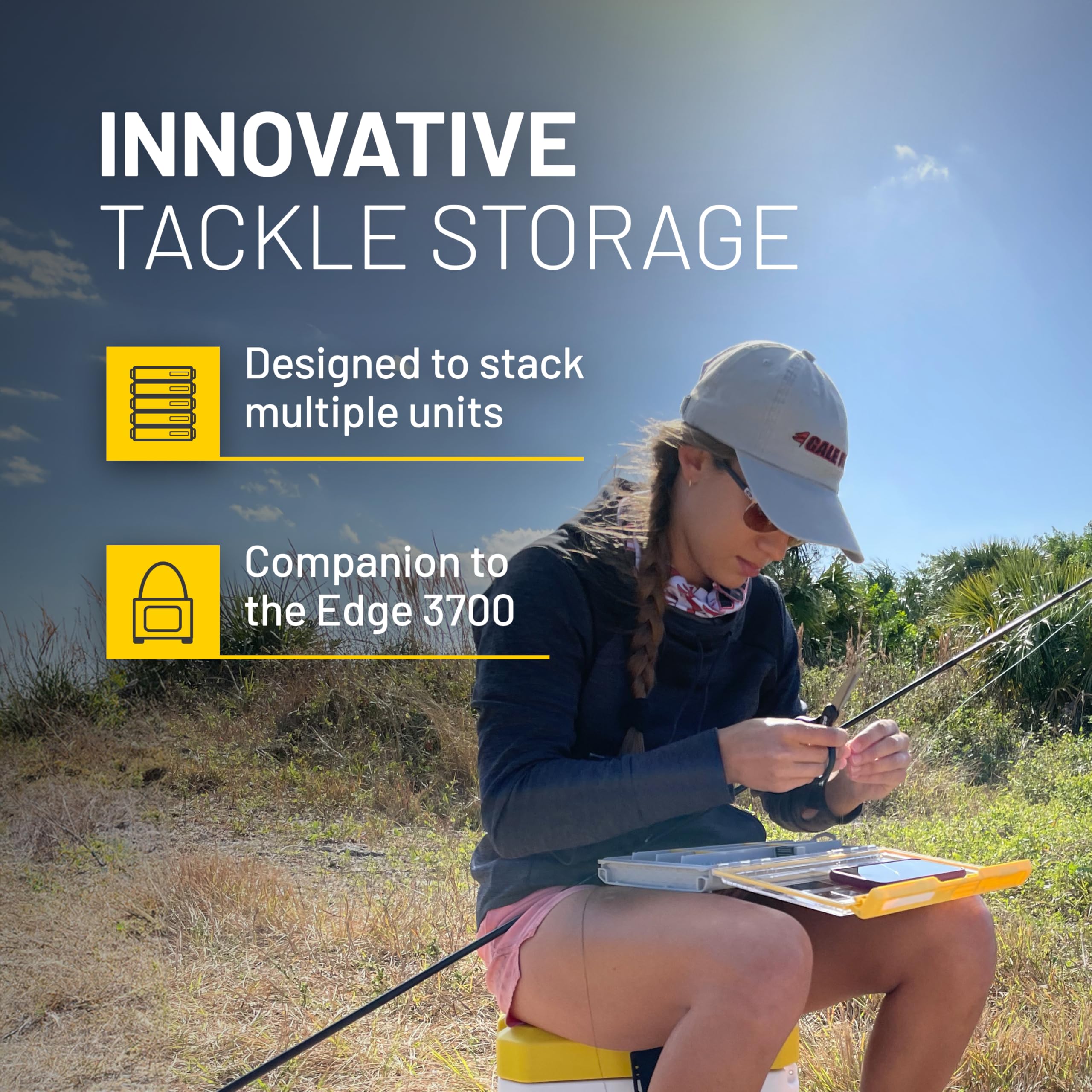 Foto 4 | Caja De Almacenamiento Tackle Plano Edge 3700 Con Gancho, Impermeable, Transparente Y Amarillo/ - Venta Internacional.