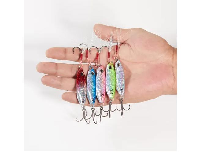Foto 3 pulgar | 5pcs Xtellar Jigs 30g Señuelos Cebo Pesca Lance Largo Láser Lago Mar