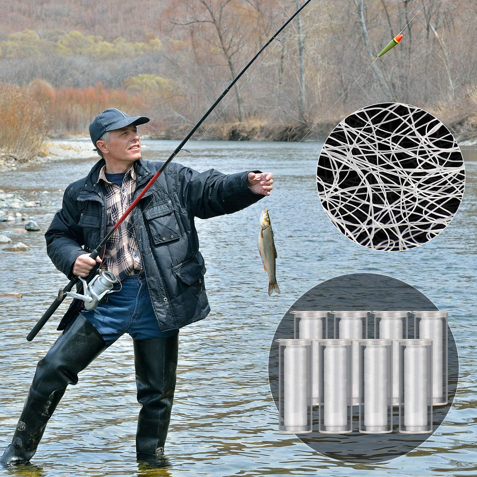 Foto 7 | Hilo Elástico Skylety Para Cebo De Pesca, 0,2 Mm, 200 M, Nailon (8 Unidades) - Venta Internacional.