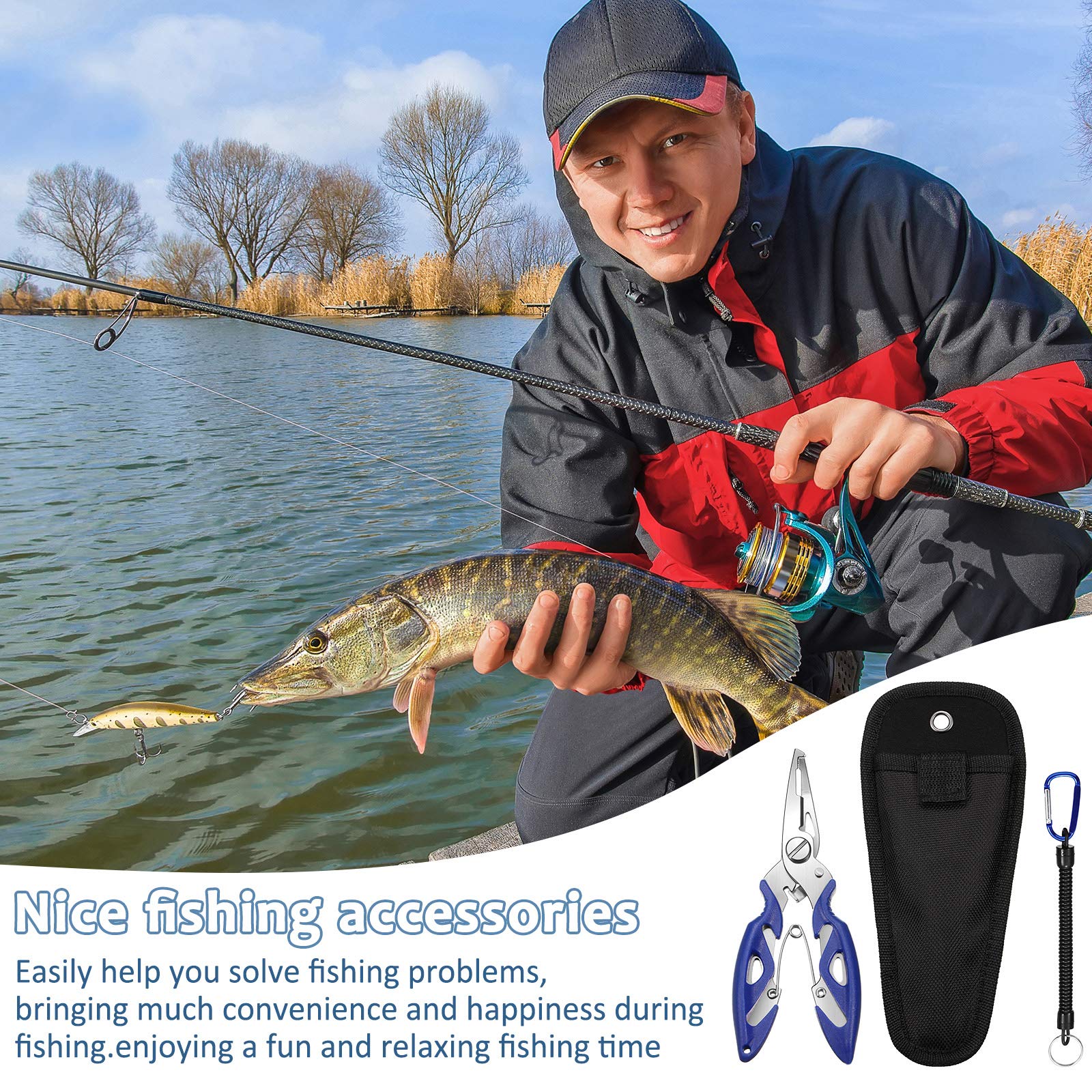 Foto 8 pulgar | Herramientas Para Aparejos De Pesca Skylety 200 Anillos De Pesca Divididos, 100 Anzuelos Triples - Venta Internacional.