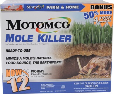 Foto 1 | Mole Killer Motomco 008-34310 12 Gusanos Con Caja Extra - Venta Internacional.