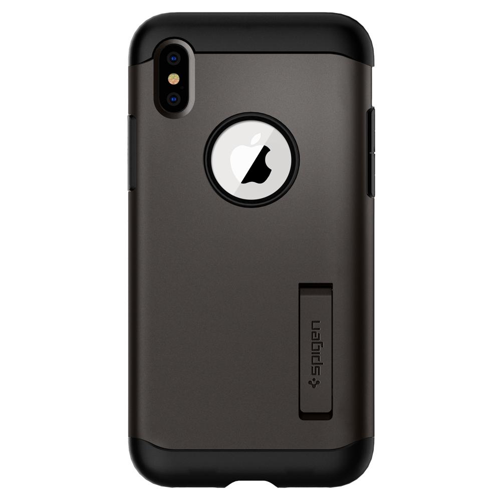 Foto 2 pulgar | Protector Spigen Iphone Xs Max Slim Armor Gunmetal