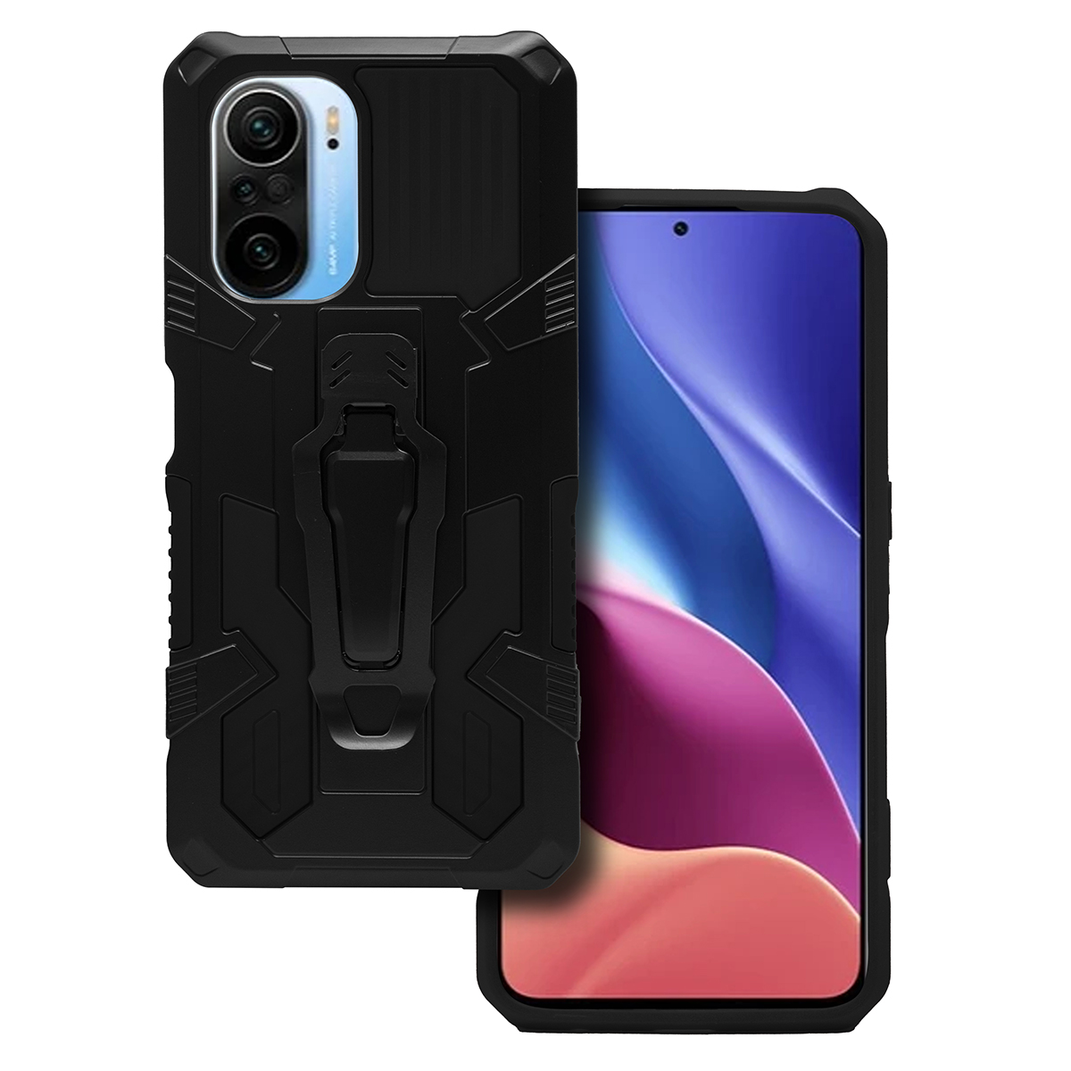 Foto 2 pulgar | Funda State22 para Xiaomi Redmi K40/ K40 Pro/ Mi 11i con Cristal 5d Hardy Clip color Negro