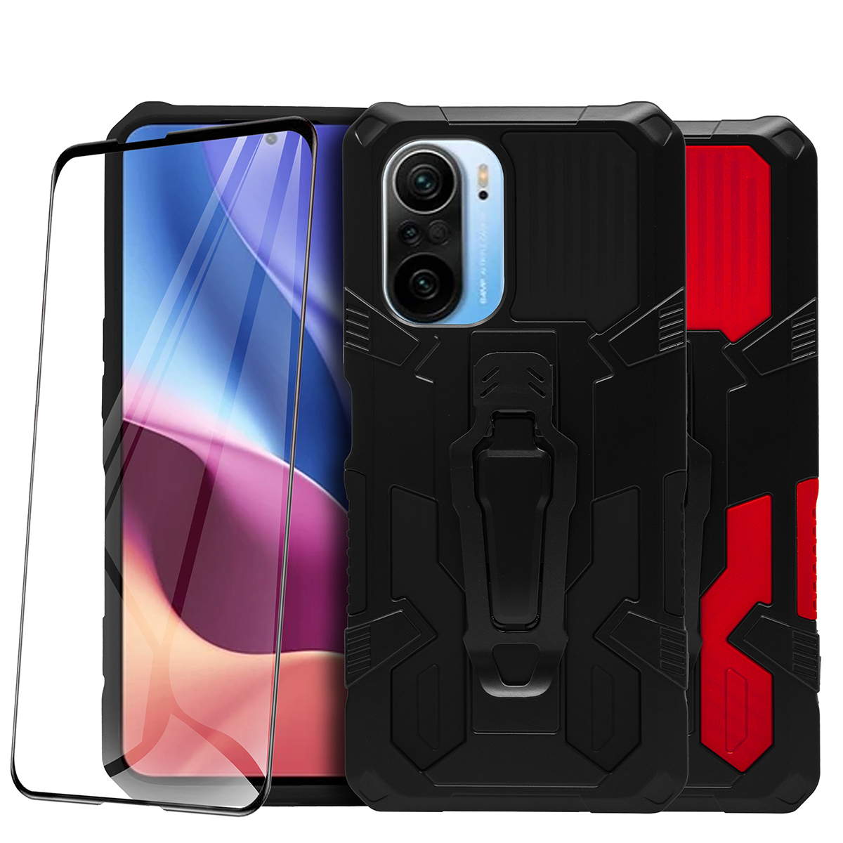 Foto 4 pulgar | Funda State22 para Xiaomi Redmi K40/ K40 Pro/ Mi 11i con Cristal 5d Hardy Clip color Negro
