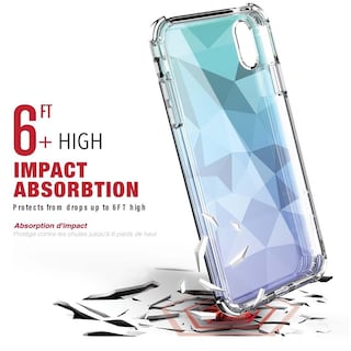 Foto 3 | Funda Ballistic Jewel Mirage para Iphone Xs Max color Azul con Protector de Uso Rudo