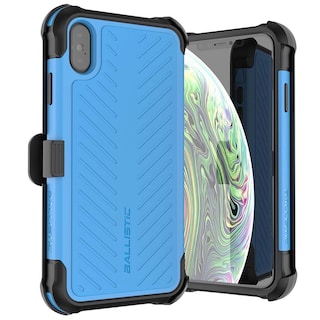 Foto 1 | Funda Ballistic Tj Maxx para Iphone Xs Max color Azul con Protector de Uso Rudo/ Clip/ Mica