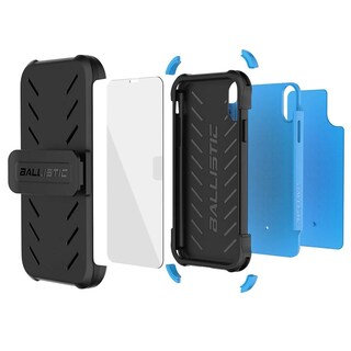 Foto 2 | Funda Ballistic Tj Maxx para Iphone Xs Max color Azul con Protector de Uso Rudo/ Clip/ Mica