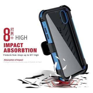 Foto 3 | Funda Ballistic Tj Maxx para Iphone Xs Max color Azul con Protector de Uso Rudo/ Clip/ Mica