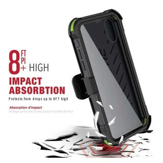 Foto 3 | Funda Ballistic Tj Maxx color Negro para iPhone X y Xs Protector de Uso Rudo con Clip y Mica