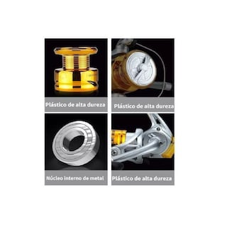 Foto 2 | Carrete de Pesca Eo Safe Imports ESI-3948 color Dorado Veloz de 4:7:1